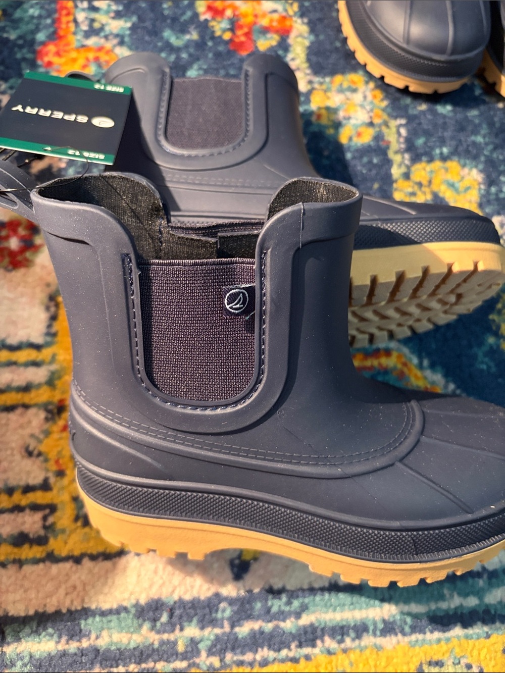 🌴Sperry® Kids Port Chelsea Boots (Little Kid/Big Kid) Size 12/13/1 Navy